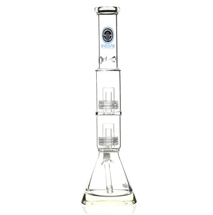 ENCORE 18" DOUBLE STACK MATRIX SHOWERHEAD PERC BLUE - Smoke Spot Smoke Shop
