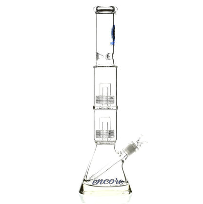 ENCORE 18" DOUBLE STACK MATRIX SHOWERHEAD PERC BLUE - Smoke Spot Smoke Shop
