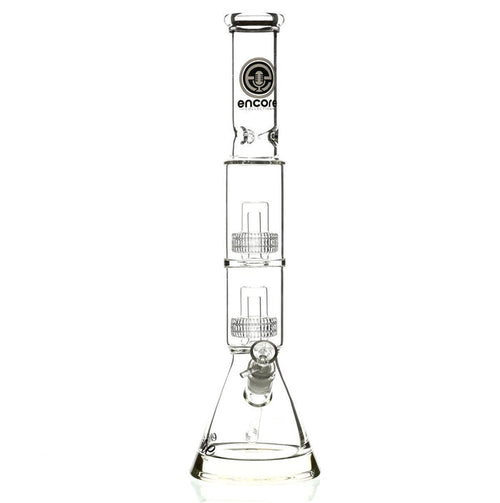ENCORE 18" DOUBLE STACK MATRIX SHOWERHEAD PERC WHITE - Smoke Spot Smoke Shop