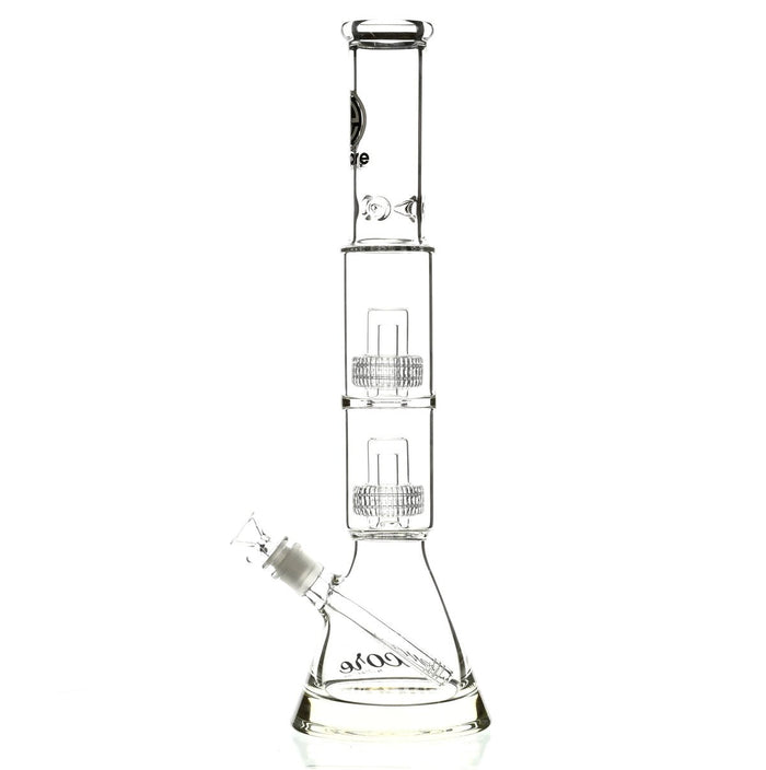 ENCORE 18" DOUBLE STACK MATRIX SHOWERHEAD PERC WHITE - Smoke Spot Smoke Shop