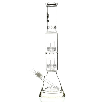 ENCORE 18" DOUBLE STACK MATRIX SHOWERHEAD PERC WHITE - Smoke Spot Smoke Shop