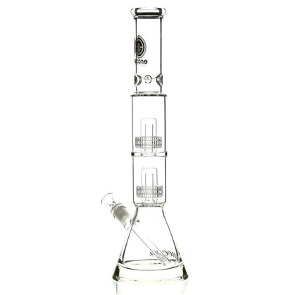 ENCORE 18" DOUBLE STACK MATRIX SHOWERHEAD PERC WHITE - Smoke Spot Smoke Shop