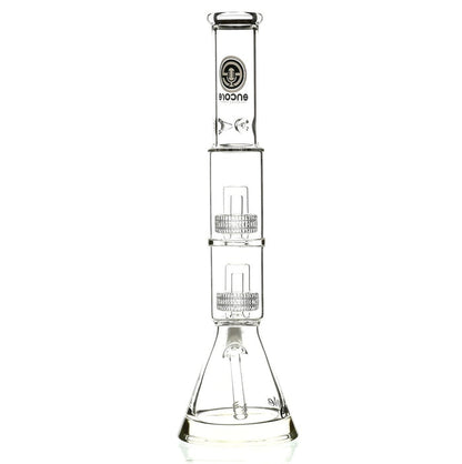 ENCORE 18" DOUBLE STACK MATRIX SHOWERHEAD PERC WHITE - Smoke Spot Smoke Shop