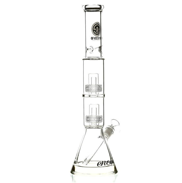 ENCORE 18" DOUBLE STACK MATRIX SHOWERHEAD PERC WHITE - Smoke Spot Smoke Shop