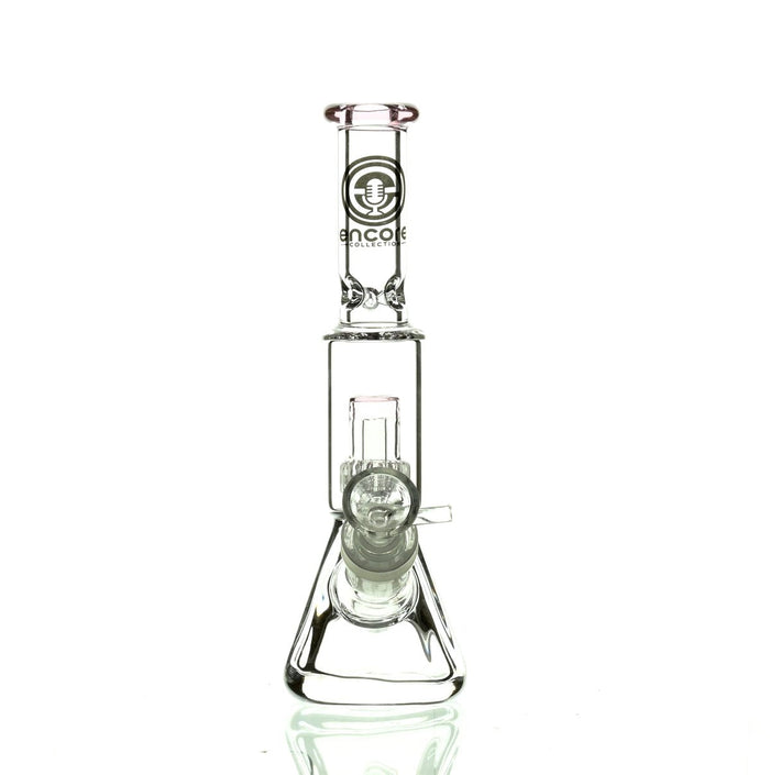 ENCORE 9" BEAKER W/MATRIX SHOWERHEAD PINK - Smoke Spot Smoke Shop