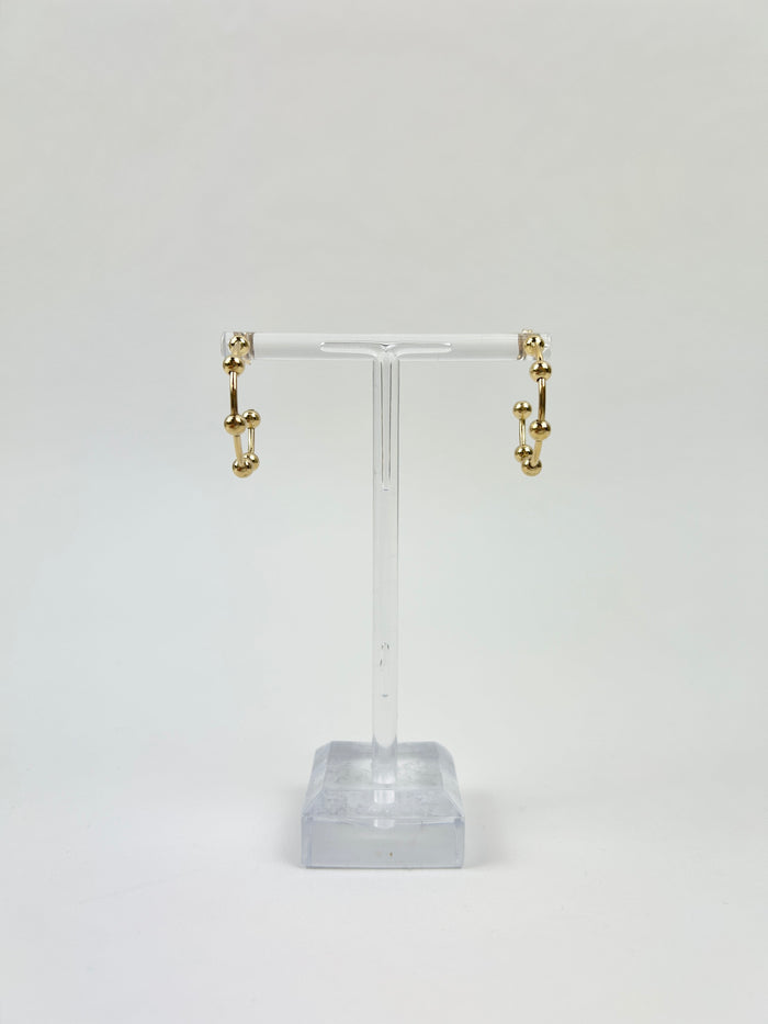 eNewton 4mm Beaded Simplicity 1" Post Hoop Earrings in at Wrapsody