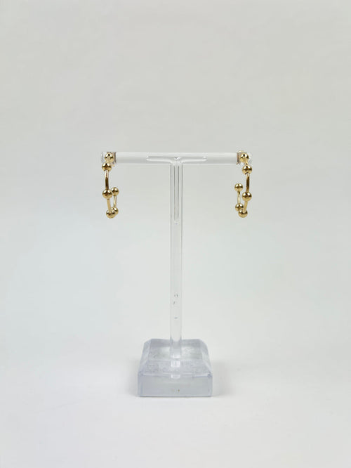 eNewton 4mm Beaded Simplicity 1" Post Hoop Earrings in at Wrapsody