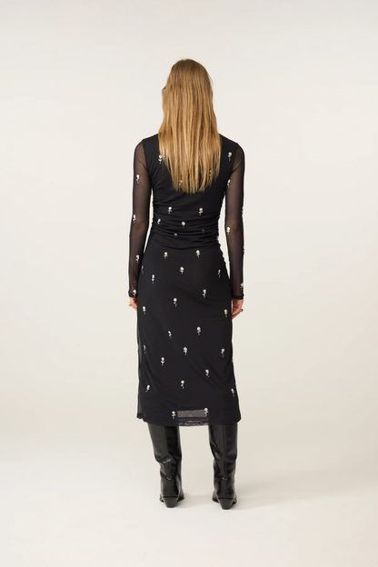Model wearing Fabienne Chapot Ashley Dress Black/Cosy White by Fabienne Chapot, shop the vendor at Dotique.