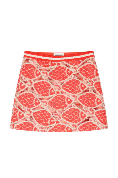 Fabienne Chapot Cato Skirt Tangerine Tango by Fabienne Chapot featuring a fish pattern, shop Fabienne Chapot at Dotique
