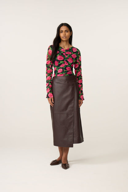 Woman wearing Fabienne Chapot Karlis Top Fab Fuchsia/Black by Fabienne Chapot. Shop Fabienne Chapot at Dotique.
