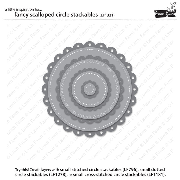 fancy scalloped circle stackables