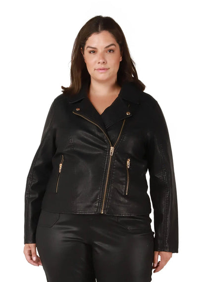 Faux Leather Moto Jacket Acorn Home + Apparel