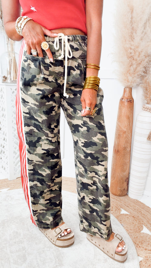 -FINAL SALE-The Camo Flow Wide Leg Pants