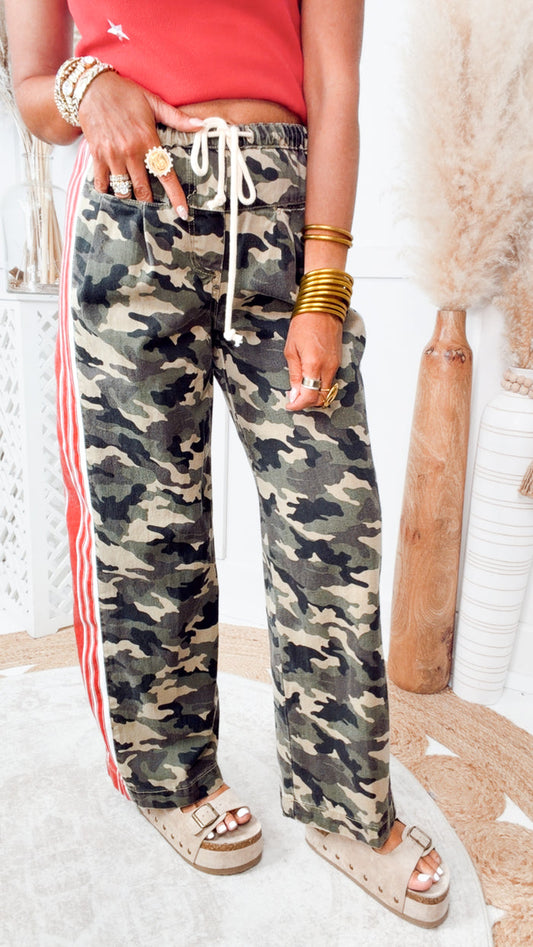 -FINAL SALE-The Camo Flow Wide Leg Pants