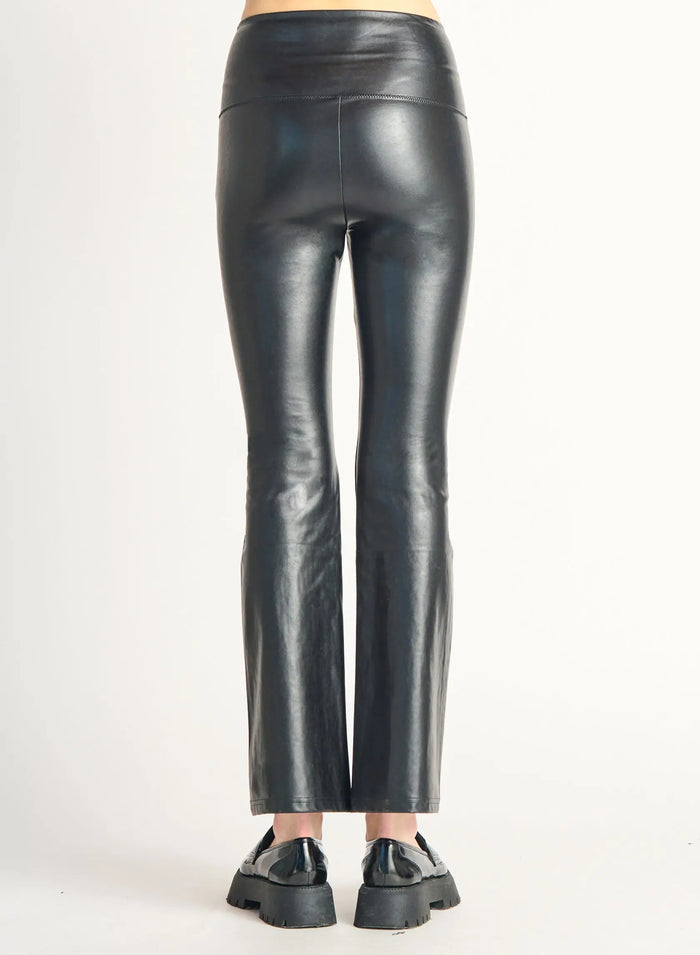 Flared Faux Leather Pants Acorn Home + Apparel