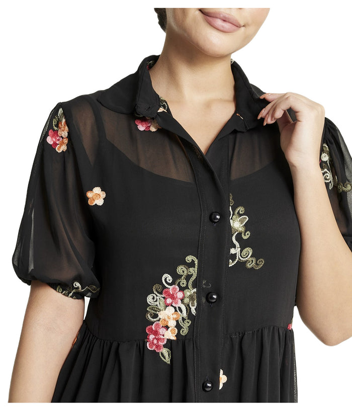 Floral Short Sleeve Dress