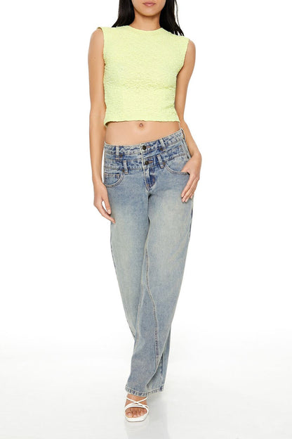 Floral Tie-Back Crop Top