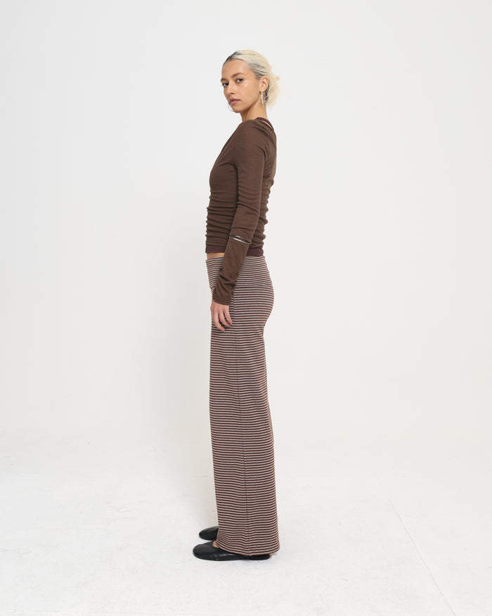 FOLDED PANT - Brown
