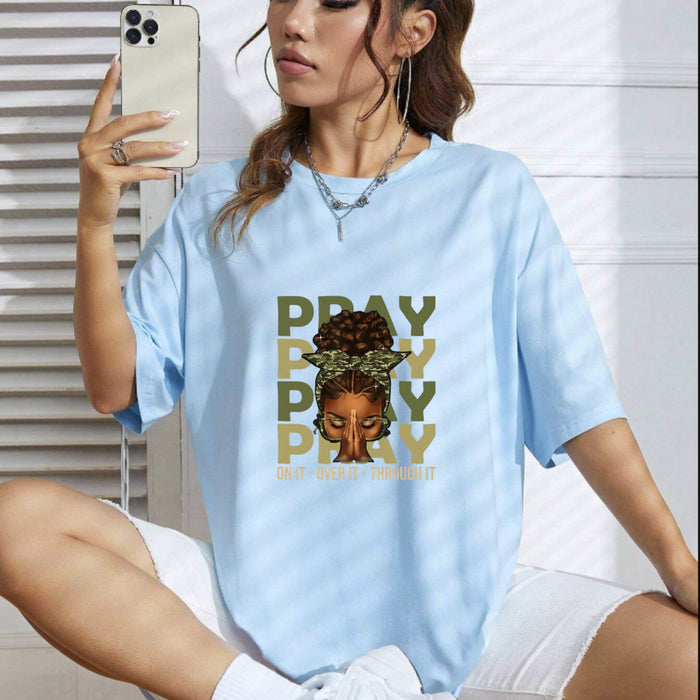 Fortify Your Faith T-Shirt – Inspirational Christian Graphic Tee, Afro Woman Design, Unisex Cotton Shirt - Teezioo