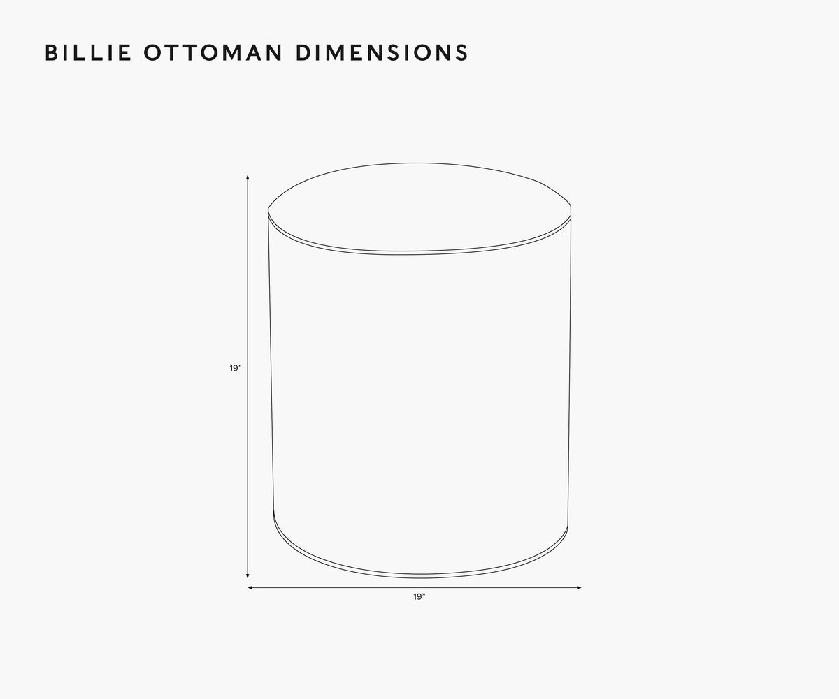 Billie Ottoman - Dahlia