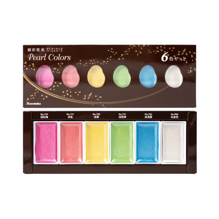 Gansai Tambi 6-Color Paint Set - Pearl Colors