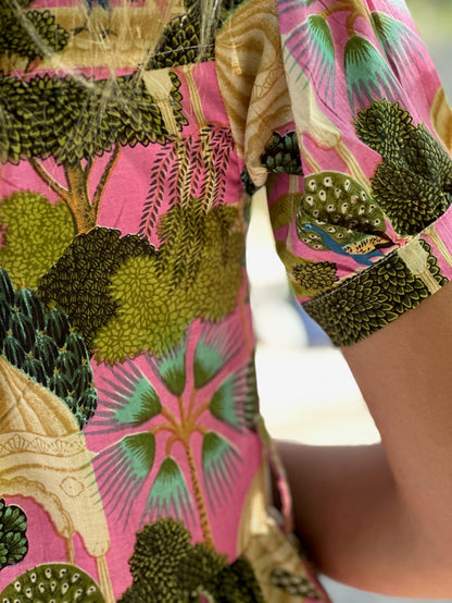 Georgia Dress Vibrant Peacock