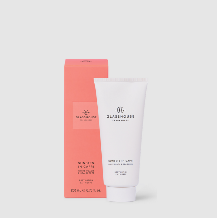 Glasshouse Body Lotion Sunsets In Capri Bath & Body in at Wrapsody