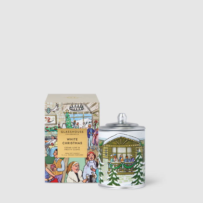Glasshouse Candle 13.4oz White Christmas Candles in at Wrapsody