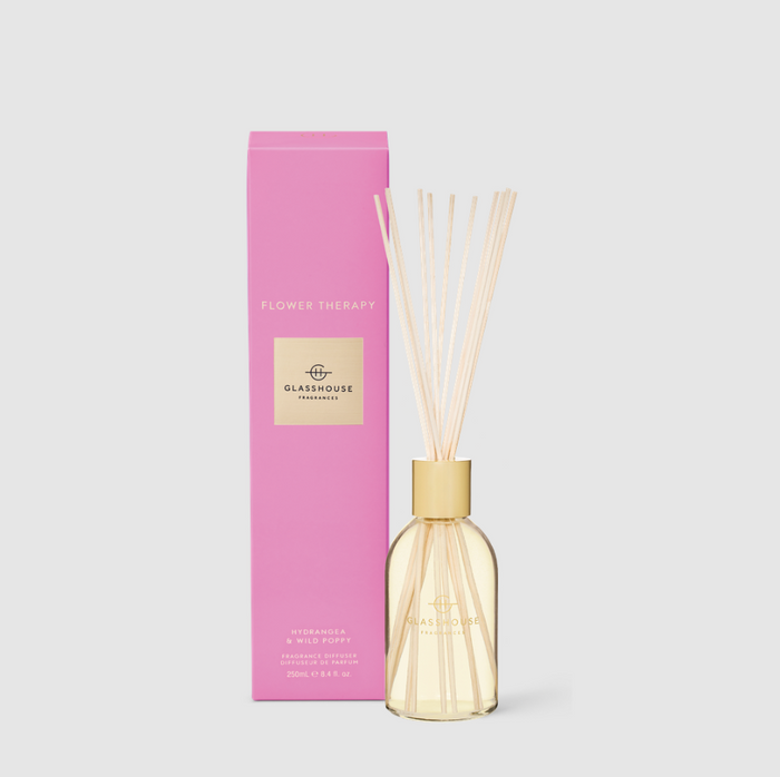 Glasshouse Diffuser 8.4oz Flower Therapy Scents in at Wrapsody