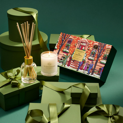 Glasshouse Diffuser/Candle Christmas Gift Set The Hamptons Scents in at Wrapsody