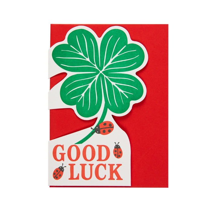 Good Luck Clover Cut-Out Card