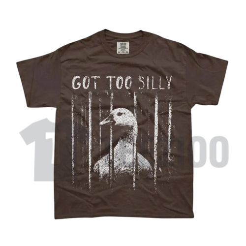 "Got Too Silly" T-Shirt – Vintage Sarcastic Cartoon Graphic Tee