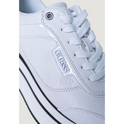 Guess White Polyester Platform Sneakers - Back view