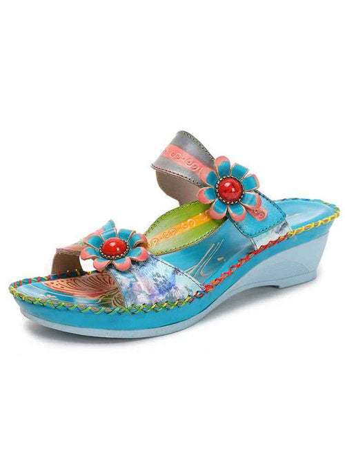 Gwen Floral Embossing Sandals