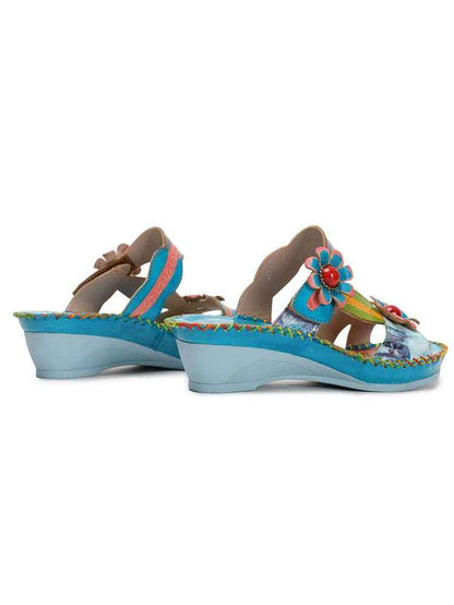 Gwen Floral Embossing Sandals