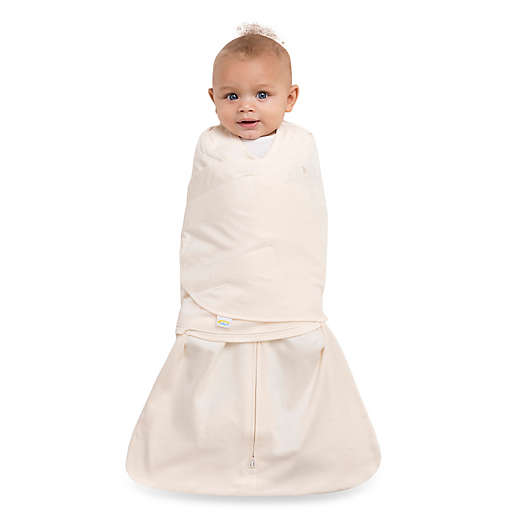 Halo Sleepsack Swaddle 100% Organic Cotton - Cream NB & Preemie 1.5 Tog