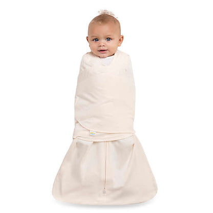 Halo Sleepsack Swaddle 100% Organic Cotton - Cream NB & Preemie 1.5 Tog