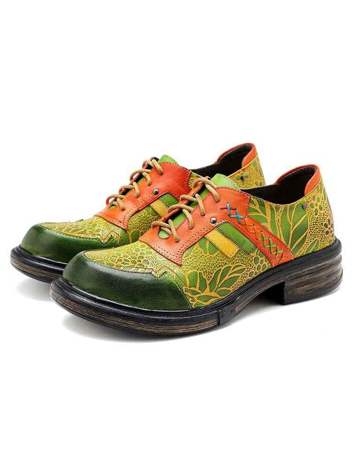 Hand-printed Flat Cozy Shoes