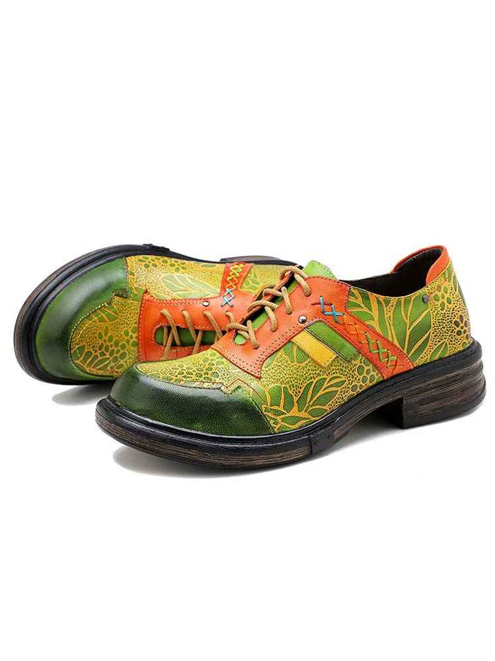 Hand-printed Flat Cozy Shoes