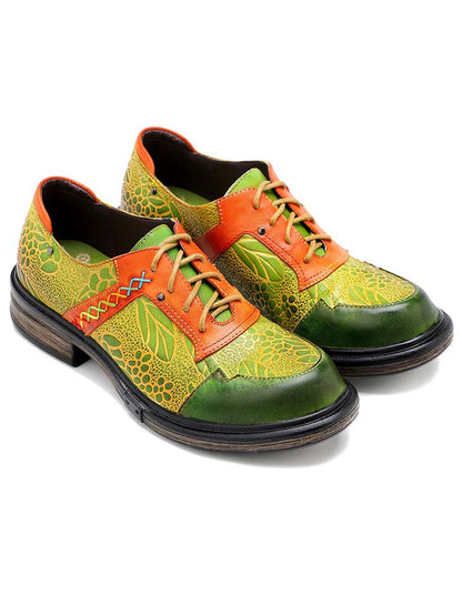 Hand-printed Flat Cozy Shoes
