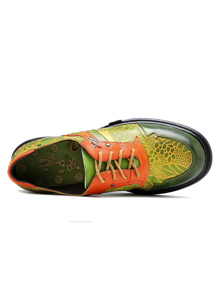 Hand-printed Flat Cozy Shoes