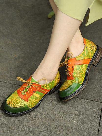 Hand-printed Flat Cozy Shoes