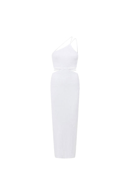 Harlee Backless Midi Dress - White
