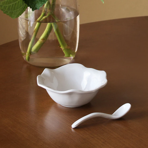 Havana Mini Bowl & Spoon in White Tabletop in  at Wrapsody