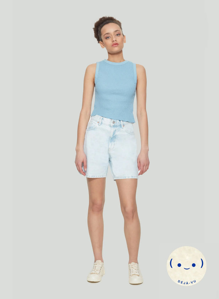 High Rise Acid Wash Shorts Acorn Home + Apparel
