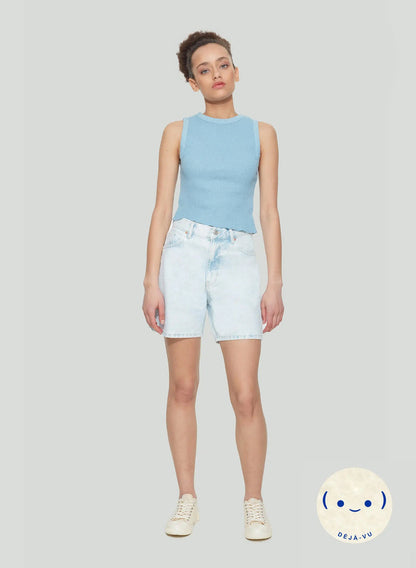 High Rise Acid Wash Shorts Acorn Home + Apparel