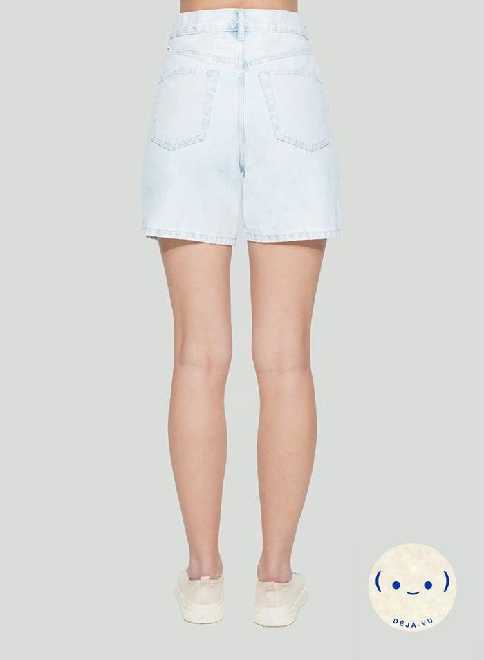 High Rise Acid Wash Shorts Acorn Home + Apparel