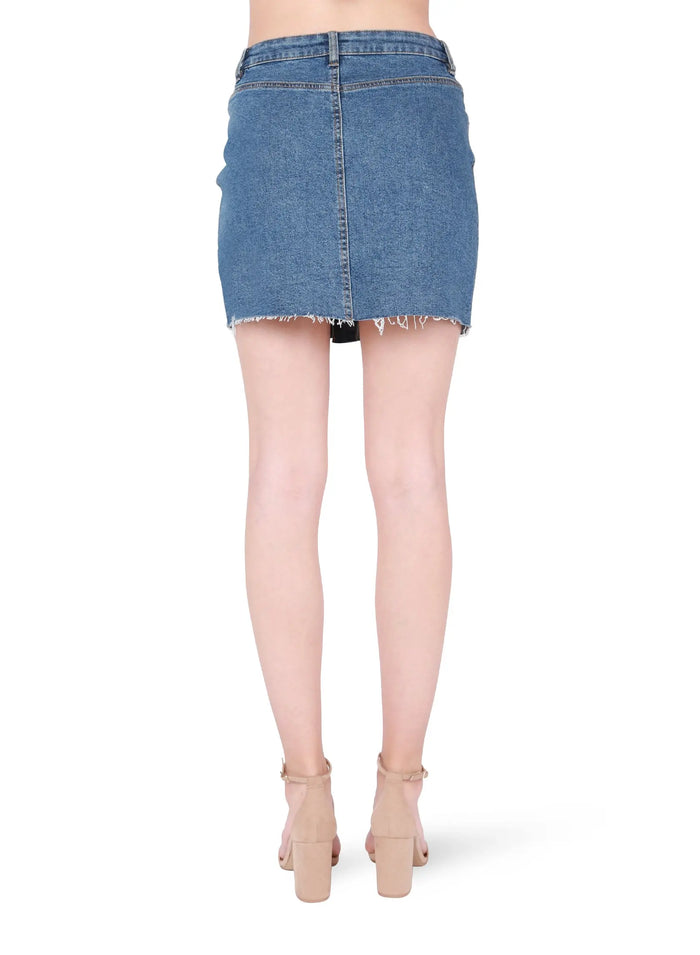 High Waisted Denim Skirt Acorn Home + Apparel
