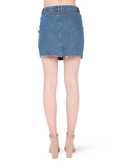 High Waisted Denim Skirt Acorn Home + Apparel