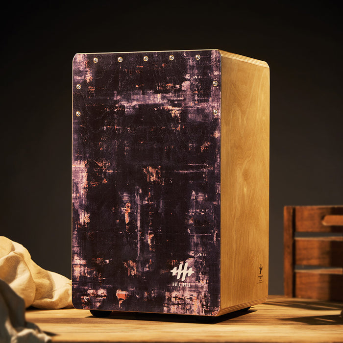 Hluru Chinese Ash Cajón 48CN Ink Dyed for Meditation - Vermilion Bird